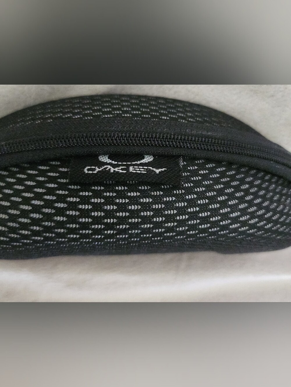 Oakley Black Mesh Zip Travel Pouch